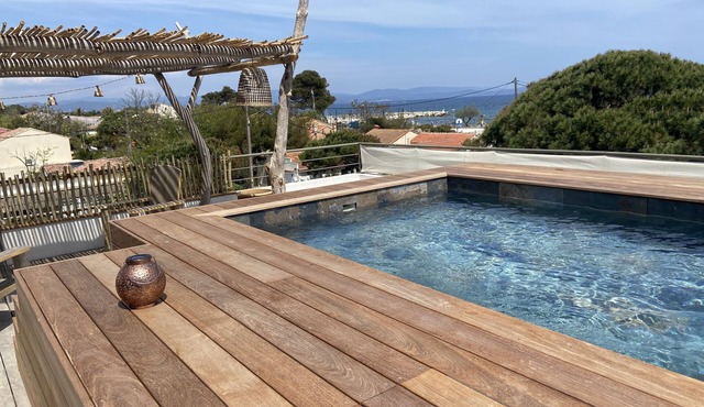 Magnificent house in a seaside village with mini rooftop pool