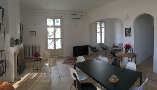 Magnificent living room and terrace overlooking the garden