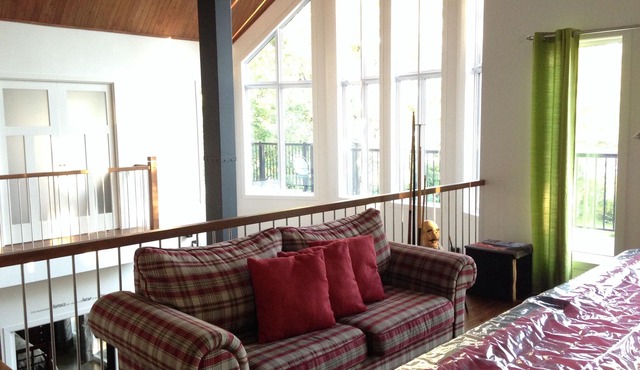 Magnifique chalet directement au bord du Lac Sept-Îles à saint-Raymondnn