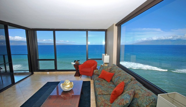 MAHANA SPECTACULAR 11th FLOOR CORNER WITH 270 DEGREE OCEANFRONT VIEWS! 2BR/2BA