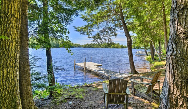 Maine Lakefront Escape: Dock, Watercraft, Fire Pit
