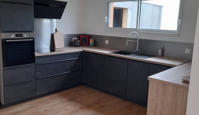 Maison Bois de Plain Pied à 5 Minutes de la mer ,idéal Pour les Familles