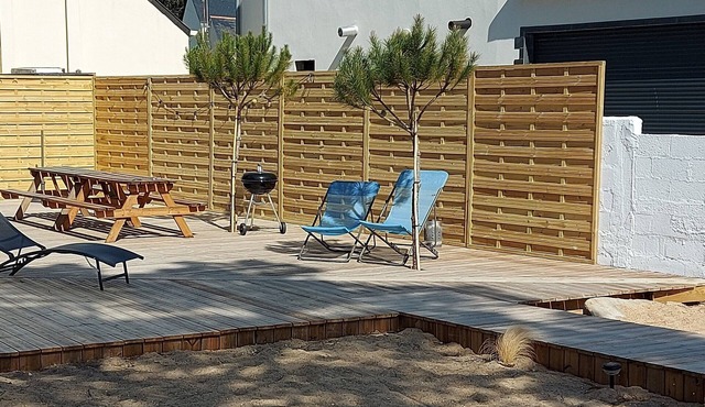 Maison Bord DE MER Avec Jardin de Sable Clos