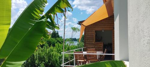 Maison bord rivière avec vue