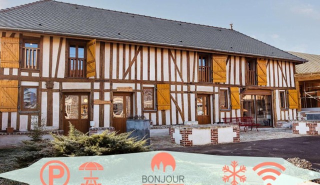 Maison Calme 14 personnes, piscine, jardin et parking