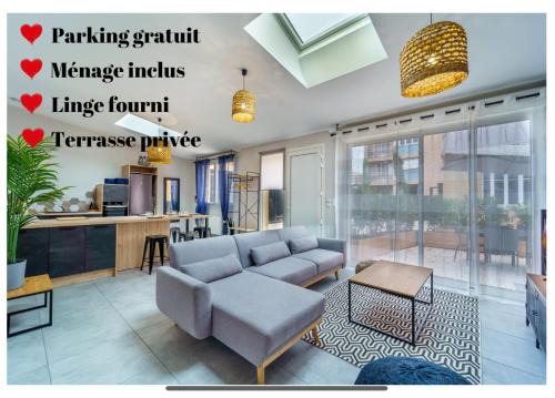 Maison calme avec terrasse/garage centre-ville C