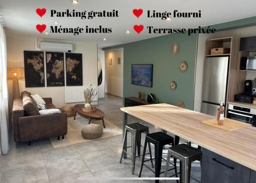 Maison calme avec terrasse-garage centre ville D