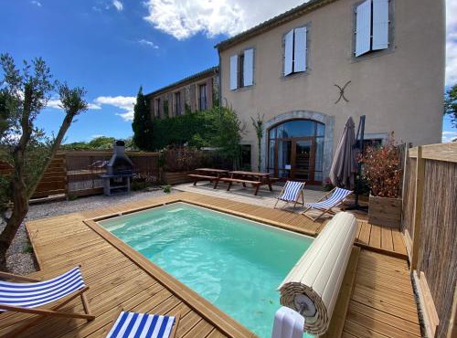 Maison, canal du midi piscine