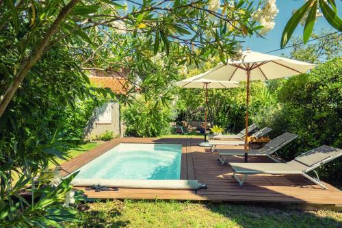 Maison catalane climatisée - Jardin intimiste & piscine chauffée - 15 km Argelès