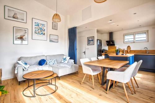 Maison cosy à 100 m de la plage, couple, famille, jardin, parking