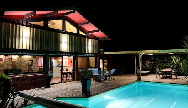 Maison D'architecte Près Bordeaux Avec Piscine Chauffée