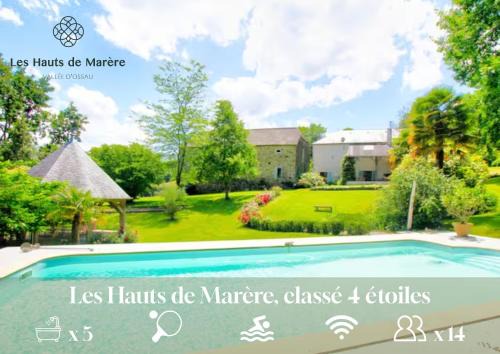 Maison d'exception, 14 personnes, piscine, vue Pyrénées