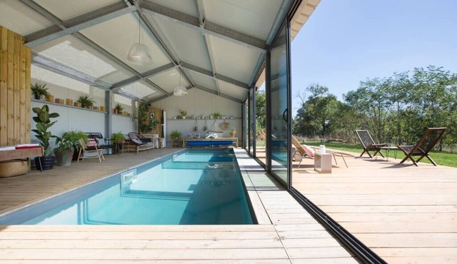 Maison de Campagne Avec Piscine Intérieure
