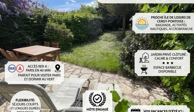 Maison de Charme - Jardin & Proche Paris