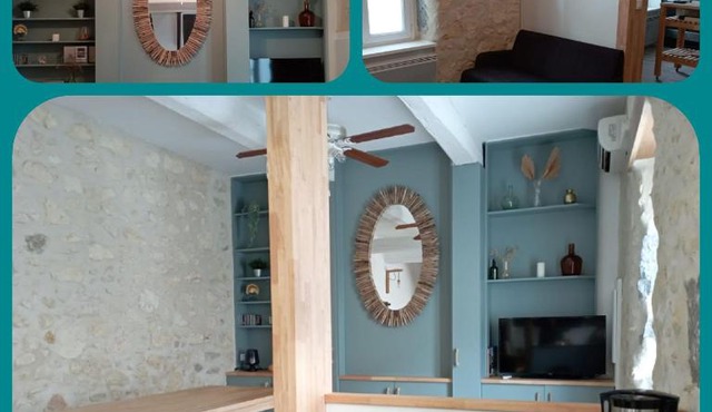 Maison de village avec terrasse intime ambiance Guinguette