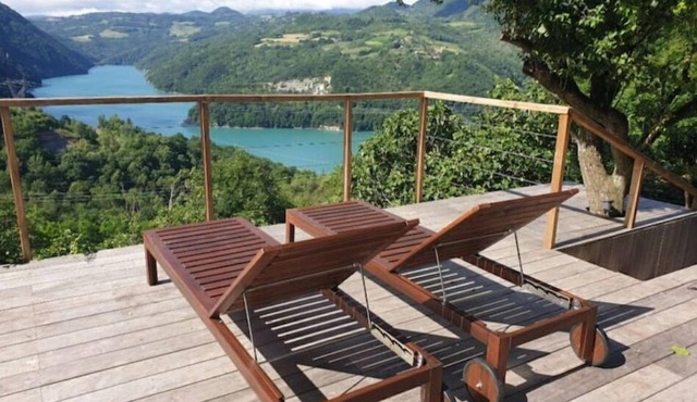 Maison Entre Lac et Montagnes Avec Bain Nordique