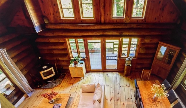 Maison en Bois Rond Chic Écologique à Knowlton à 1h de Montréal