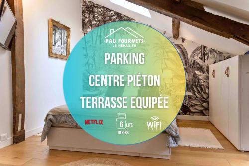Maison et appartement attenant pour 10 personnes avec terrasse, cour et parking