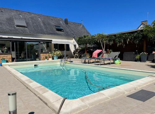 Maison familiale avec piscine chauffée, proche plages et La Baule - FR-1-306-1266