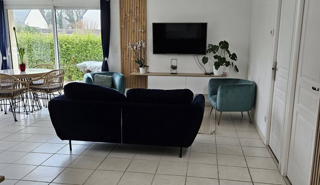 Maison Individuelle de Plein Pied, à 5min du Centre Ville, 20 Minutes des Plages