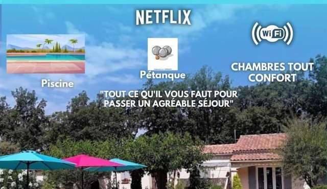 Maison Iris Piscine Pétanque Tout Confort