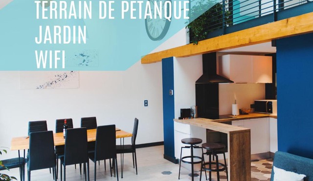 Maison jardin pétanque, MEETT, Airbus, aéroport, golf