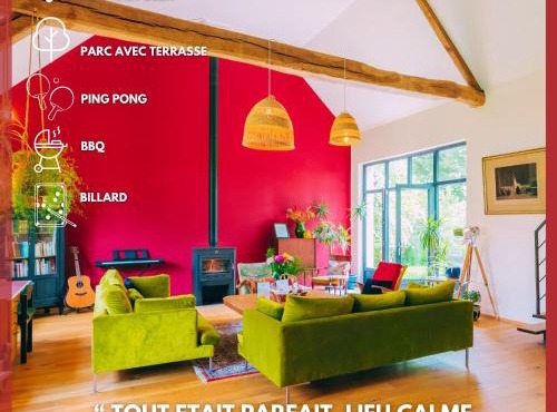 Maison Les Deux Ailes, Parc arboré, billard et wifi à 1h30 de Paris