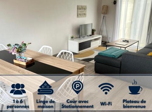 Maison Mitoyenne avec cour + parking