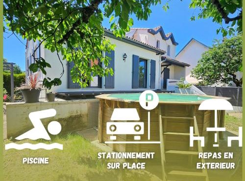 Maison paisible proche centre avec piscine