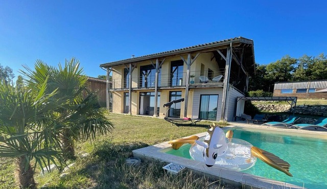 Maison Passive au Calme-sublime Vue Panoramique et Piscine Privée