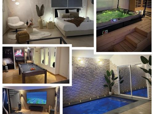 Maison privative avec piscine intérieure, spa, sauna, cinéma et billard