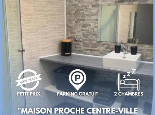 Maison proche centre-ville 4 personnes 2 chambres