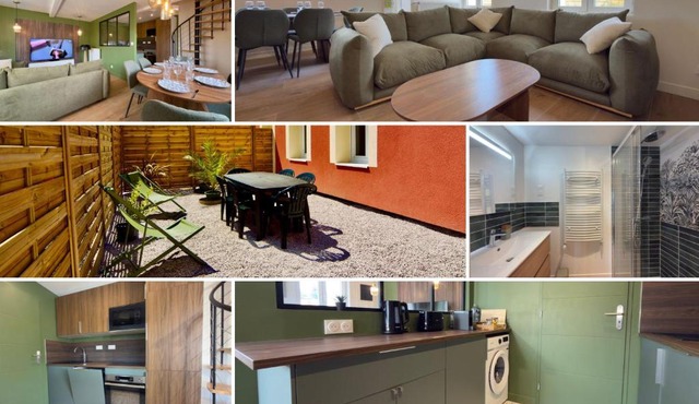 Maison rénovée avec jardin, barbecue, 2 parkings
