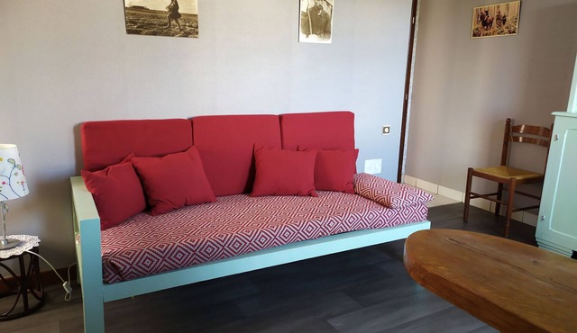 Maison solognote 2/3 pers, swimming pool, in large garden with trees and flowers.