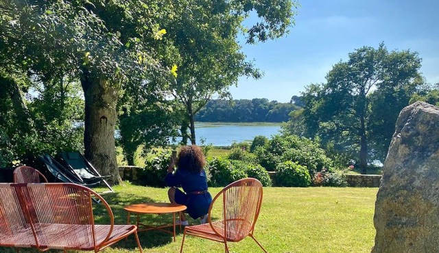 Maison sur le golfe du Morbihan vue mer
