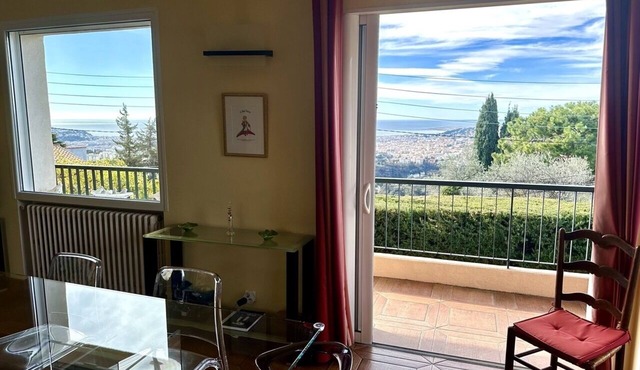 Maison sur les Hauteurs de Nice au Calme Avec vue mer