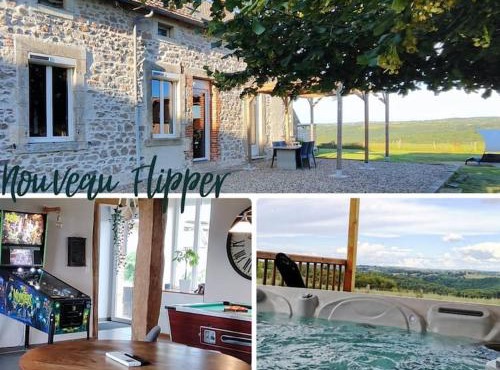 Maison Vue sur la Vallée Spa XXL Billard & Flipper