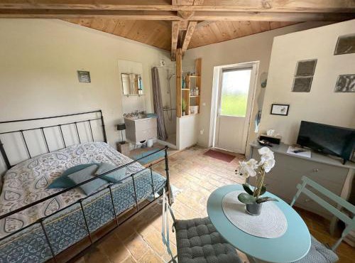 Maisonnette indépendante au calme, grand jardin ombragé dans la plaine agricole