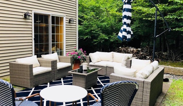 Majestic estate in the mountains, over two acres of park-like land,.