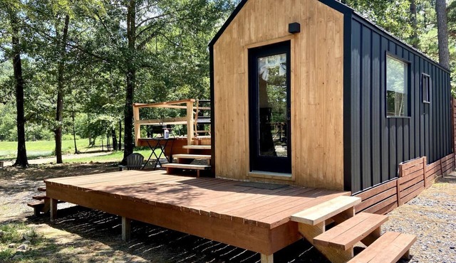 Majestic Nordic Tiny House with Private Deck, Grill and Fire Pit in Arkansas