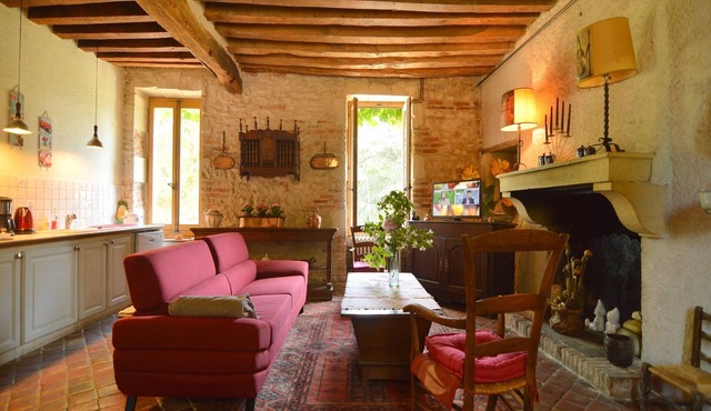 Mansion in Champvert with Pond View Terrace