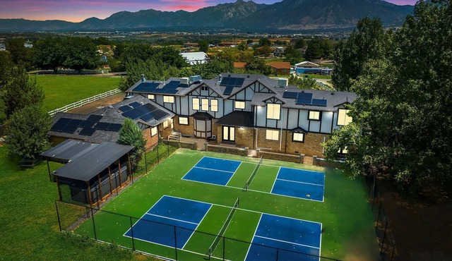 Mansion Pickleball Courts XL 17’ HotTub & Mini ZOO