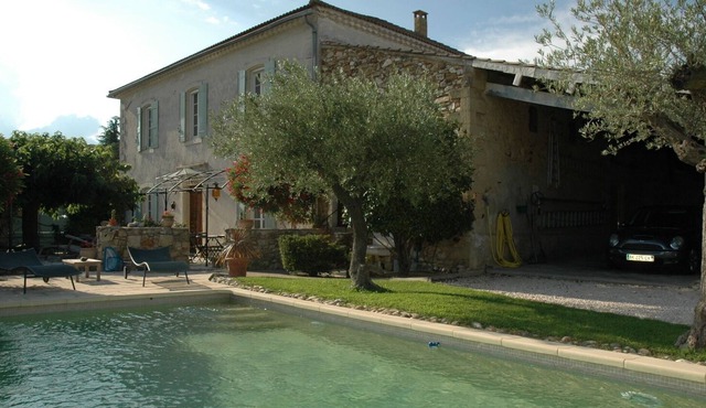 mansion with swimming pool in a very beautiful village near Uzès