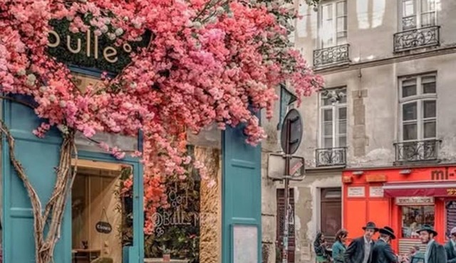 Marais Rue Des Rosiers-A Home Written in Sunlight-From the balcony,Paris unfolds