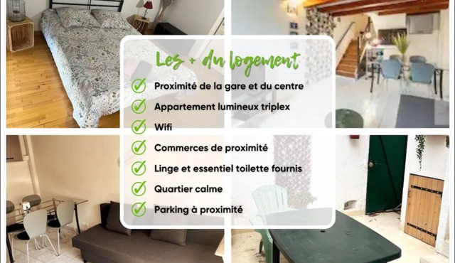 Marseille triplex with terrace
