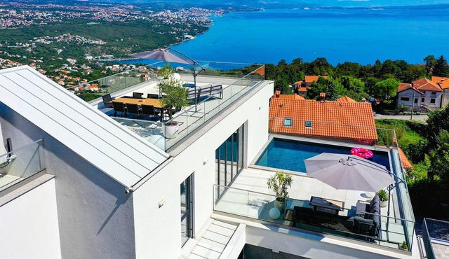 Marvelous panoramic sea view 4-bedroom Villa Opatija Sky on the Opatija Riviera