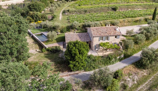 Mas provençal with natural swimming pool
