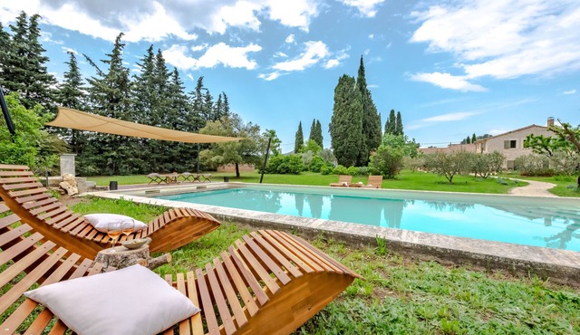 Mas totally renovated 5 bedrooms with swimming pool in the heart of the Alpilles 800m village