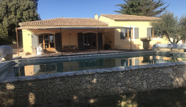 Mas type villa with swimming pool in a small village most popular at the gates of Uzes