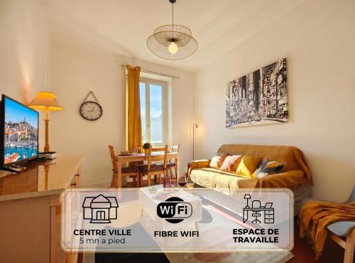 Massilia Home - Idéal Groupe d'Amis en Citytrip Marseille - Vieux-Port & Le Panier à pied - Métro Jules Guesde 150m - Gare St-Charles 10min à pied - CENTRE VILLE - WIFI HD